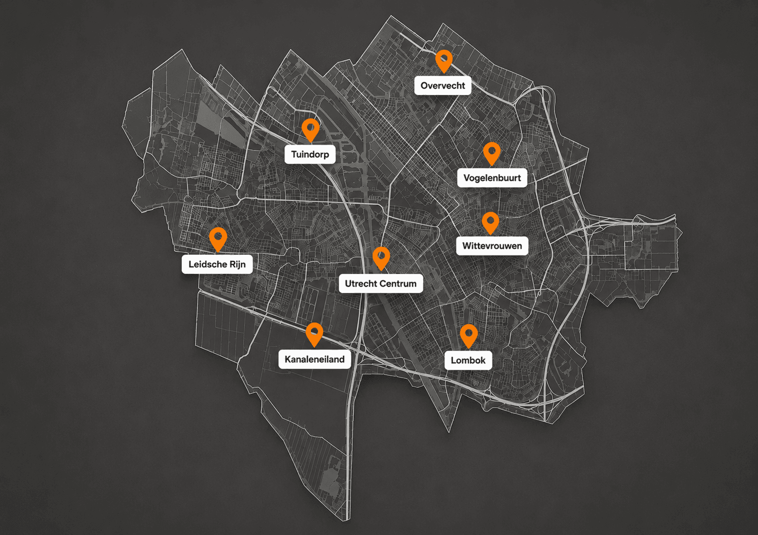 Kaart: Rijschool Vlam in heel Utrecht — wij halen je op in alle wijken.