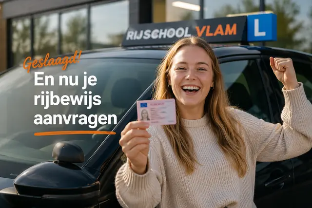 Ik ben geslaagd, hoe vraag ik mijn rijbewijs?