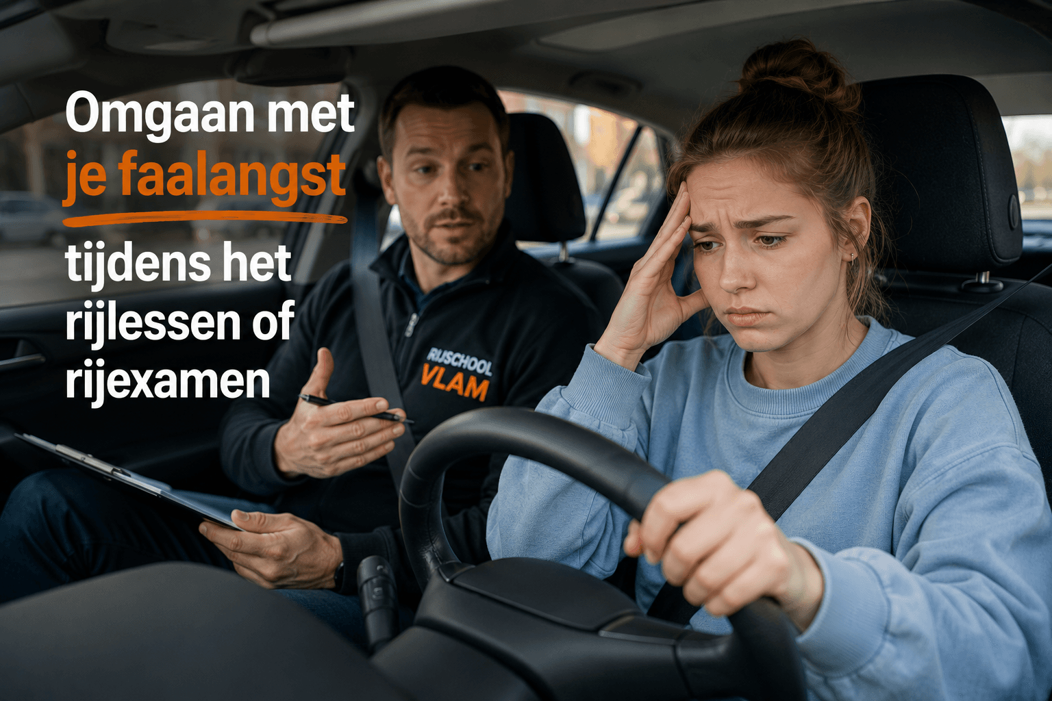 Omgaan met je faalangst tijdens het rijlessen of rijexamen